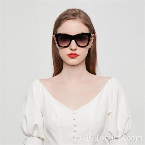Gafas de sol de mujer de acetato de ojo de gato de diseño